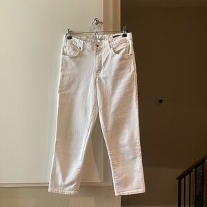 Ella moss high waisted White Straight-Leg Jeans